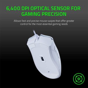 موس گیمینگ سیمی ریزر مدل DeathAdder Essential دارای دقت 6400dpi می باشد.