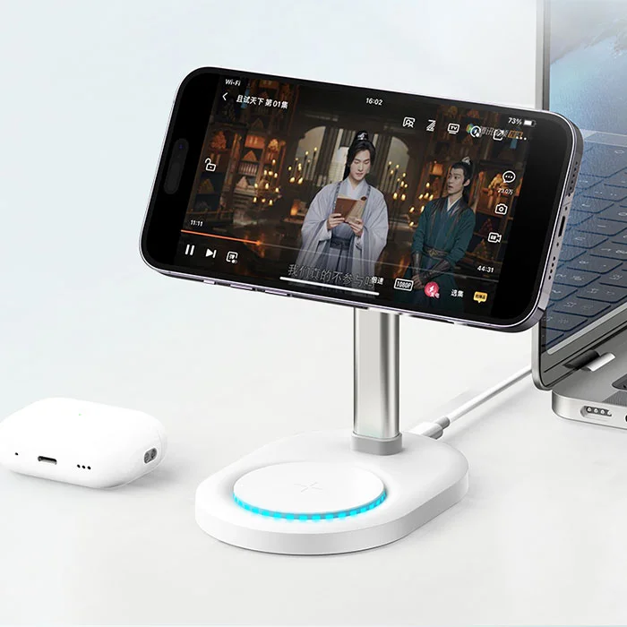 شارژر بی سیم و پایه نگهدارنده رومیزی رسی مدل RCW-32
