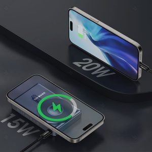 پاوربانک مگنتی 10000mAh رسی مدل RPB-W19 ARMOR با توان خروجی حداکثر 20 وات می باشد.