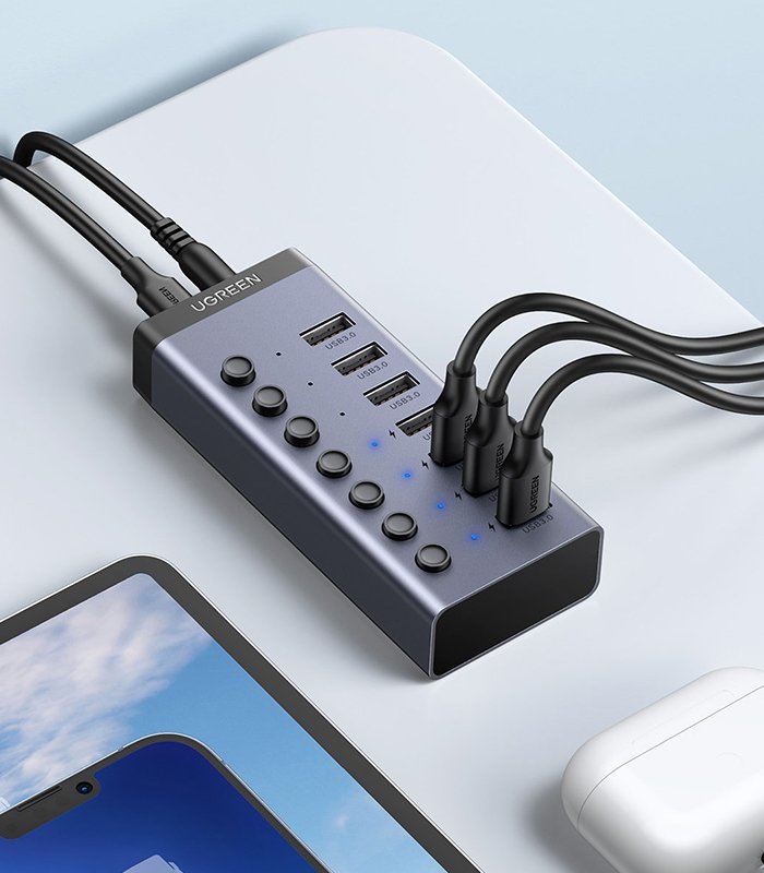 هاب 7 پورت USB 3.0 کلید دار یوگرین مدل CM481