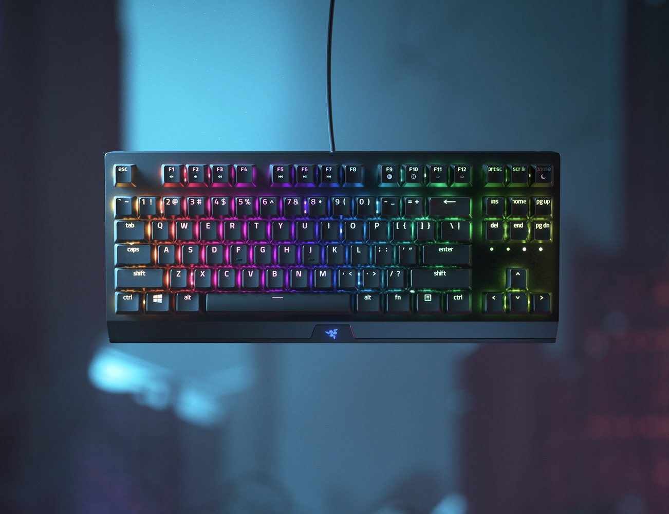کیبورد سیمی گیمینگ مکانیکال ریزر مدل BlackWidow X TKL