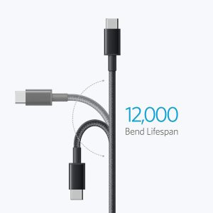 کابل USB به تایپ C انکر مدل A8173 به طول 1.8 متر با انعطاف پذیری بالا می باشد.
