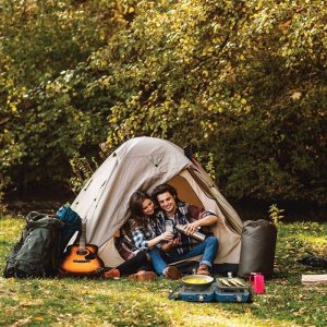 اجاق گاز کمپینگ قابل حمل 2 تایی گرین لاین مدل Camping Stove قابل استفاده در طبیعت است.