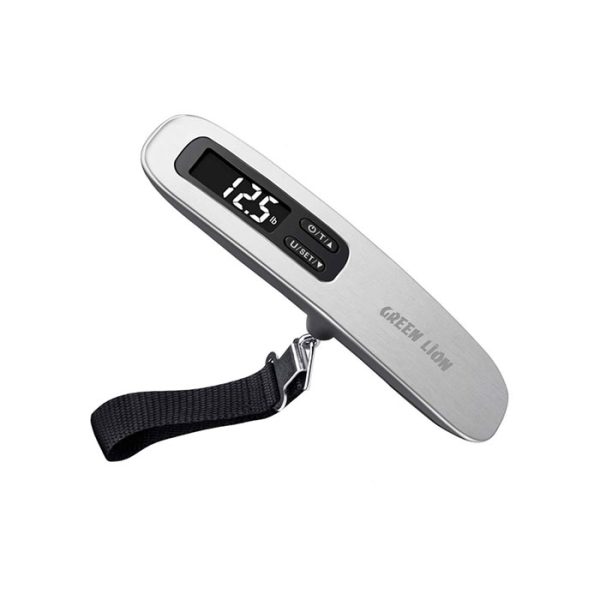 ترازوی دیجیتالی چمدان گرین لاین مدل Luggage Scale در رنگ بندی سیلور می باشد.