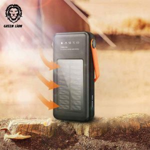 پاوربانک 30000mAh گرین لاین مدل Solar Portable با پنل خورشیدی با ورودی پنل خورشیدی می باشد.