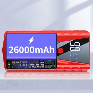 پک جامپ استارتر، پاوربانک و کمپرسور JX-34Pro دارای باتری لیتیوم پلیمری می باشد.