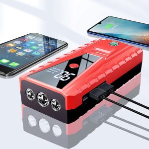 پک جامپ استارتر، پاوربانک و کمپرسور JX-34Pro با امکان شارژ موبایل می باشد.