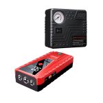 پک جامپ استارتر، پاوربانک و کمپرسور JX-34Pro در نمایشگر LED و رنگ بندی قرمز و مشکی می باشد.
