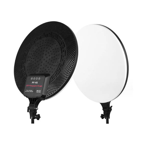 پنل نور ثابت LED دایره‌ای مدل PF-45 در رنگ بندی مشکی می باشد.