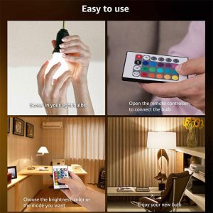 لامپ LED هوشمند کنترل دار مدل RGBW Bulb با نصب آسان می باشد.