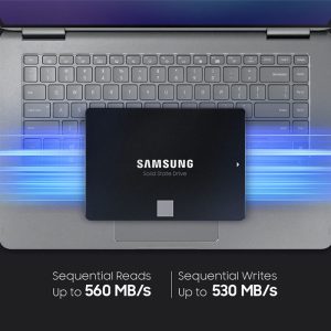 هارد SSD اینترنال 250 گیگابایت سامسونگ مدل 870EVO دارای سرعت خواند و نوشتن بالا است.