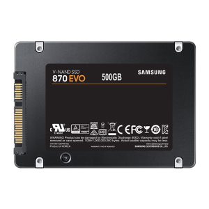هارد SSD اینترنال 500 گیگابایت سامسونگ مدل 870EVO دارای حجم ذخیره سازی مناسب می باشد.