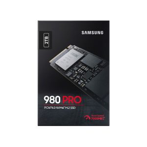 هارد M.2 SSD اینترنال 2 ترابایت سامسونگ مدل 980Pro در بسته بندی مناسب قرار دارد.