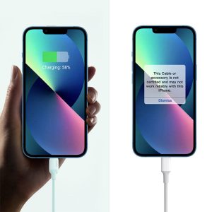 کابل Type-C به Iphone Lightning یوگرین مدل US387 دارای گواهی MFI است.