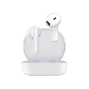 هندزفری بلوتوثی اورجینال شیائومی مدل Redmi Buds 4 Lite در رنگ بندی سفید می باشد.