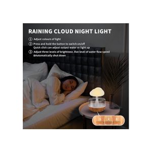 دستگاه رطوبت ساز مدل Cloud Rain صدای آرامش بخشی ایجاد می کند که به خواب آرام کمک می کند.