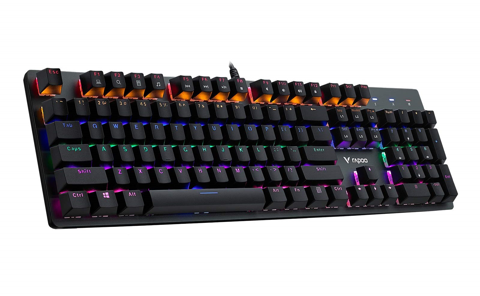 کیبورد سیمی گیمینگ RGB مکانیکال رپو مدل V500SE