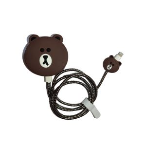 پک محافظ سیلیکونی کله شارژر 20 وات اپل طرح Brown کد 004 به صورت کامل