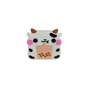 پک محافظ سیلیکونی کله شارژر 20 وات اپل طرح Cute Cow کد 017