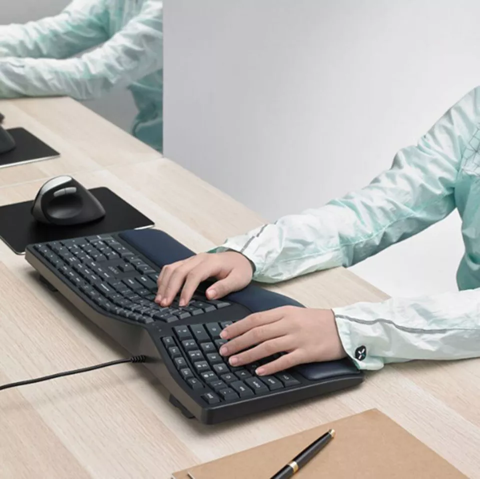 کیبورد سیمی ارگونومیک رپو مدل NK8800