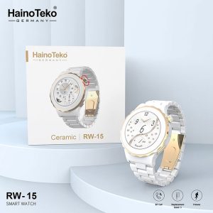 ساعت هوشمند هاینوتکو مدل RW-15 در بسته بندی مناسب است.