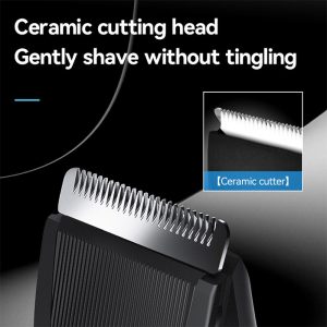 ماشین اصلاح شارژی کیمی مدل KM-1840 دارای تیغه سرامیکی است.