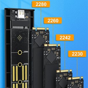 باکس هارد NVMe NGFF M.2 SSD اسکو مدل OSND1 سازگار با سایز های مختلف می باشد.
