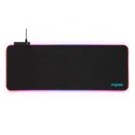 موس پد گیمینگ RGB رپو مدل VP610 در رنگ بندی مشکی است.