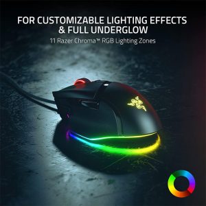 موس گیمینگ سیمی ریزر مدل Basilisk V3 با نورپردازی RGB کروما می باشد.