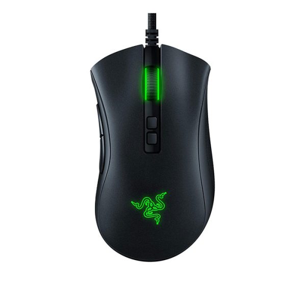 موس گیمینگ سیمی ریزر مدل DEATHADDER V2 در رنگ بندی مشکی است.
