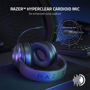 هدست گیمینگ سیمی ریزر مدل KRAKEN V3 X دارای میکروفن با کیفیت می باشد.