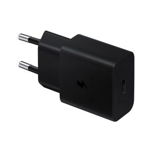 شارژر دیواری 15 وات اورجینال سامسونگ مدل EP-T1510 با کابل تایپ C به تایپ C با پلاگین ورودی 2 پین استاندارد اروپا است.