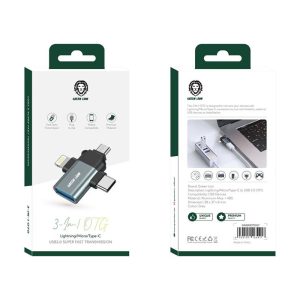 مبدل OTG گرین لاین مدل GN3IN1OTG با سازگاری گسترده است.