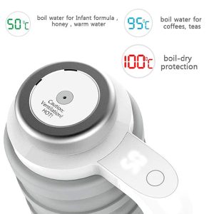 کتری برقی تاشو خودرو گرین لاین مدل Electric Kettle GNCARFELKT با امکان تنظیم دما می باشد.