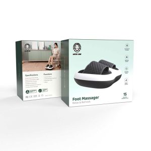 ماساژور پا گرین لاین مدل GNFOOTMG با کمپرس گرم در بسته بندی مناسب قرار دارد.