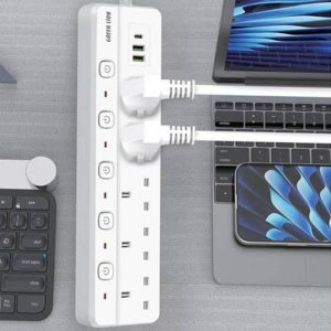 چندراهی برق گرین لاین مدل GNPOWS2USB دارای سوئیچ جداگانه می باشد.
