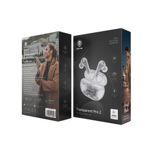 هندزفری بلوتوثی گرین لاین مدل Transparent Pro 2 با قابلیت نویز کنسلینگ ANC و ENC می باشد.