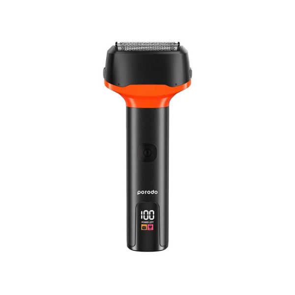 ماشین اصلاح شارژی پرودو مدل Dual Purpose PD-LSRSHAV در رنگ بندی مشکی و نمایشگر دیجیتال است.