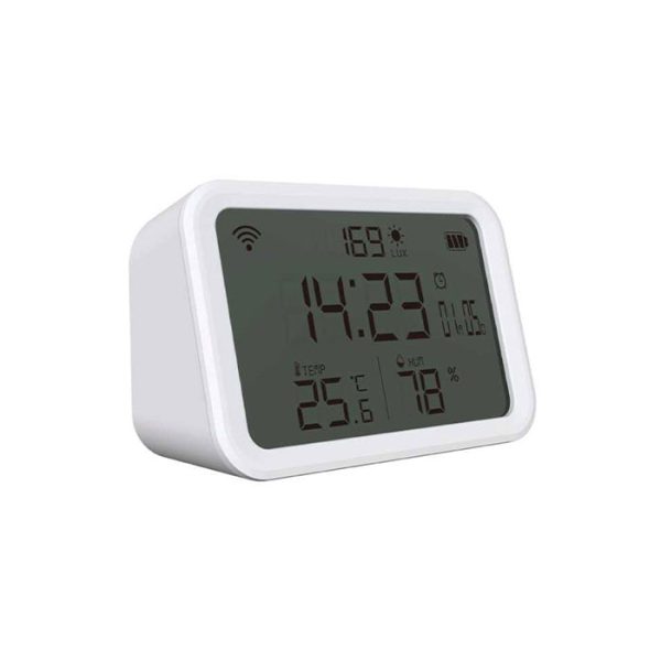 ساعت رومیزی هوشمند پرودو مدل WiFi Smart Clock PD-LSTHSR در رنگ بندی سفید می باشد.