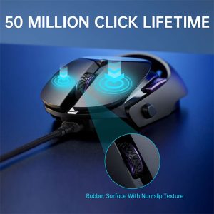 موس گیمینگ بی سیم رپو مدل VT960PRO دارای کلید ها با عمر مفید بالا است.