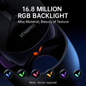 موس گیمینگ بی سیم رپو مدل VT960PRO دارای نورپردازی است.
