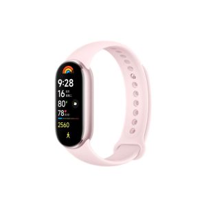 ساعت هوشمند شیائومی مدل Mi Band 9 در رنگ بندی صورتی می باشد.