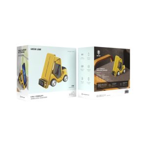 شارژر بی سیم پنج کاره گرین لاین مدل Forklift دارای ساعت دیجیتال است.