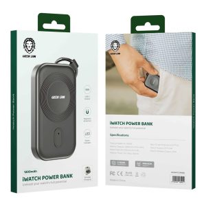 پاوربانک 1200mAh وایرلس اپل واچ گرین لاین مدل iWatch Power Bank در بسته بندی مناسب می باشد.