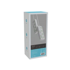 چند راهی برق و شارژر پرودو مدل 4Universal Sockets دارای پلاگین 3 پین بریتانیا است.
