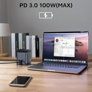 هاب 9 پورت و شارژر بی سیم گرین لاین مدل Docking Station با پورت تایپ C می باشد.