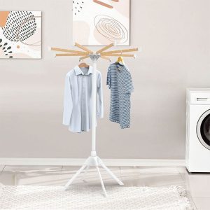 آویز لباس چند منظوره گرین لاین مدل Clothes Drying Stand دارای امکان خشک کردن 40 تکه لباس است.