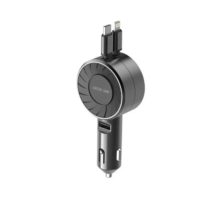 شارژر فندکی 50W گرین لاین مدل Telescopic GNTECC