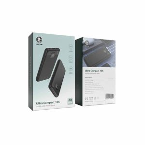 پاوربانک 10000mAh گرین لاین مدل Ultra Compact 10k دارای نمایشگر با کیفیت است.