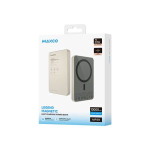 پاوربانک 10000mAh مگنتی مکسکو مدل Legend Magnetic MP29 در بسته بندی مناسب قرار دارد.